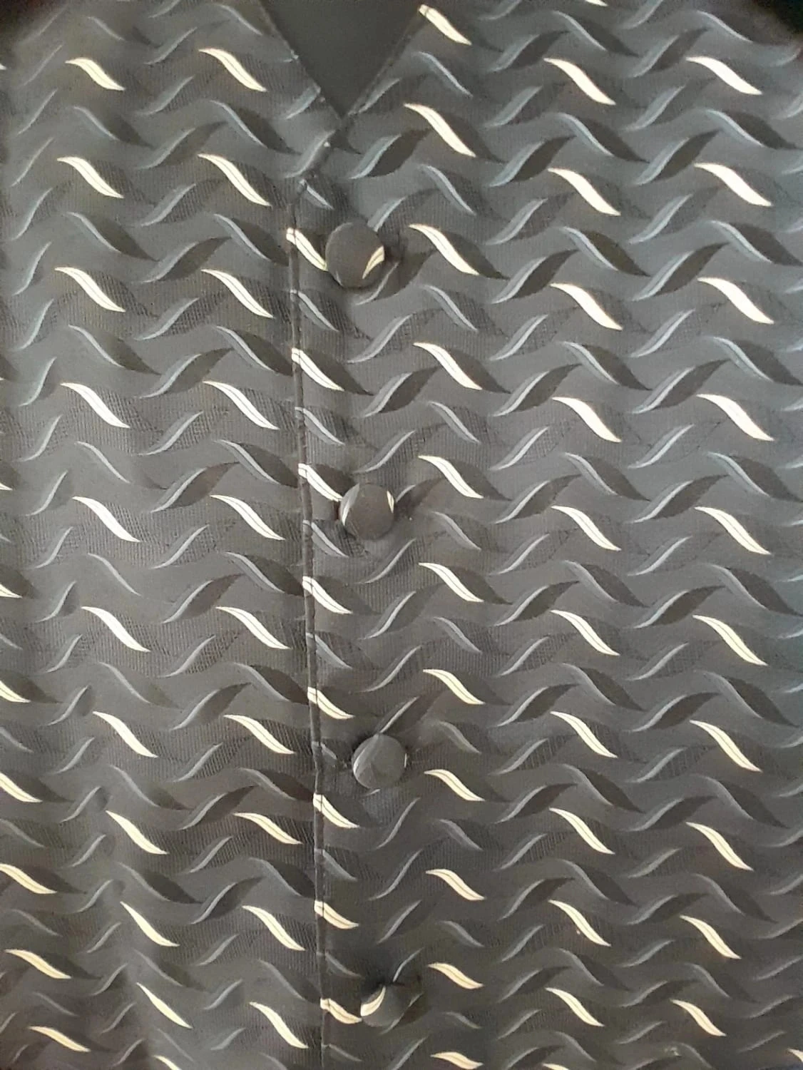 Colete de fato, cor preto com padrões, Marca Devred, tamanho L – photo 3